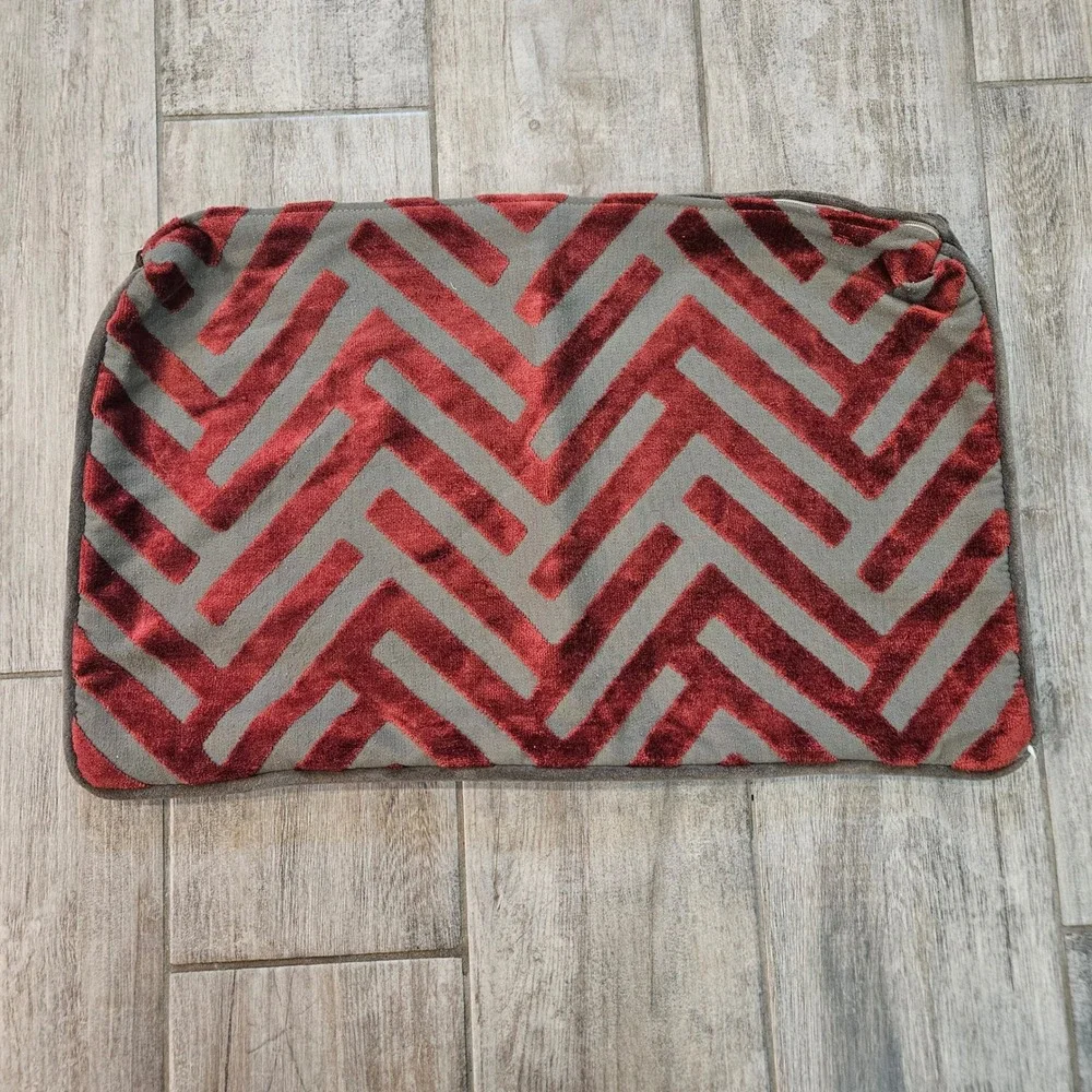 Upholstery Pillow‎ Cover Home 23x14 Geometric Velvet Textured Rectangular